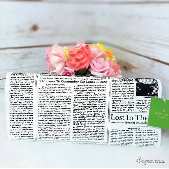 Kate spade newspapers glitzy ritzy clutch grey - Picture 8 of 8
